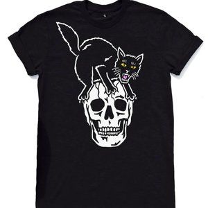 Cat On Skull Shirt
